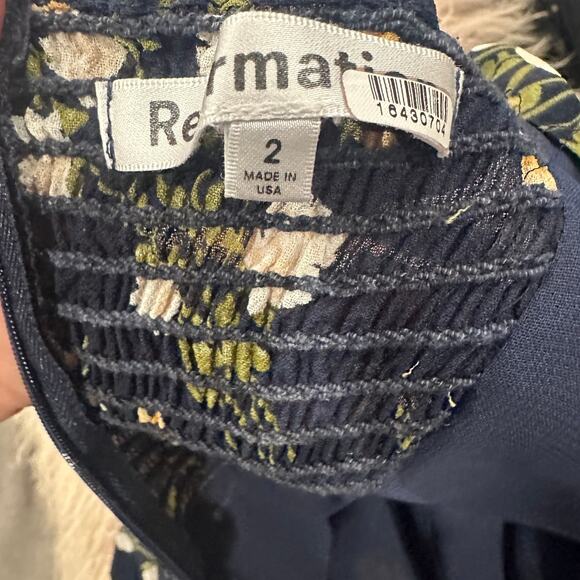 Reformation Blue Floral Midi Slip Dress SIZE 2 Cottage Sundress Corset $278 - Picture 12 of 13